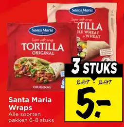 Vomar Voordeelmarkt Santa Maria Wraps aanbieding