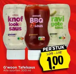 Vomar Voordeelmarkt Alle G'woon Tafelsaus aanbieding