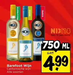 Vomar Voordeelmarkt Barefoot Wijn aanbieding