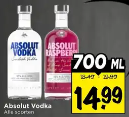 Vomar Voordeelmarkt Alle Absolut Vodka aanbieding