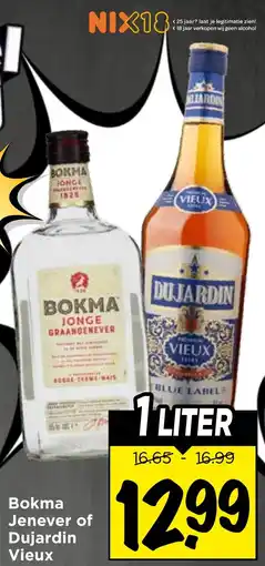 Vomar Voordeelmarkt Bokma Jenever of Dujardin Vieux aanbieding