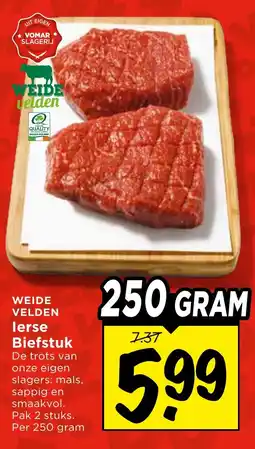 Vomar Voordeelmarkt Weide Velden Ierse Biefstuk aanbieding