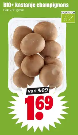 Dirk BIO+ kastanje champignons aanbieding