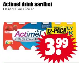 Dirk Actimel drink aardbei aanbieding