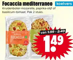 Dirk koelvers focaccia mediterraneo aanbieding