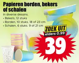 Dirk Papieren borden, bekers of schalen aanbieding