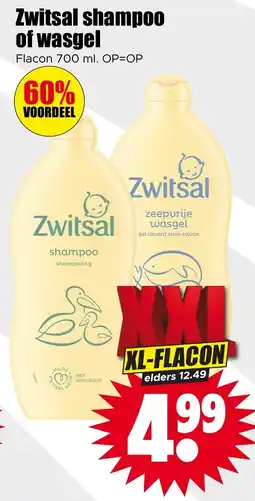 Dirk Zwitsal shampoo of wasgel aanbieding