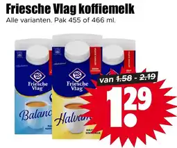 Dirk Friesche Vlag koffiemelk aanbieding