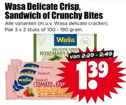 Dirk Wasa Delicate Crisp, Sandwich of Crunchy Bites aanbieding