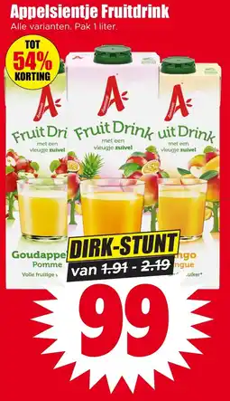 Dirk Appelsientje Fruitdrink aanbieding