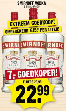 Dirk Smirnoff Vodka aanbieding
