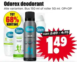 Dirk Odorex deodorant aanbieding
