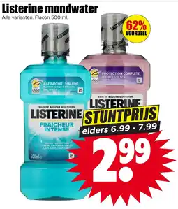 Dirk listerine mondwater aanbieding