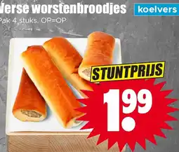 Dirk koelvers verse worstenbroodjes aanbieding