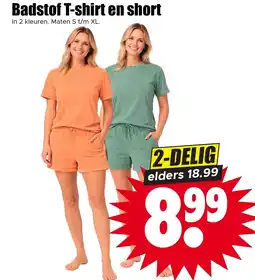Dirk Badstof T-shirt en short aanbieding