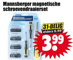 Dirk Mannsberger magnetische schroevendraaierset aanbieding
