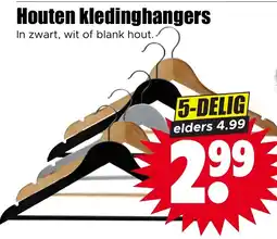 Dirk Houten kledinghangers aanbieding