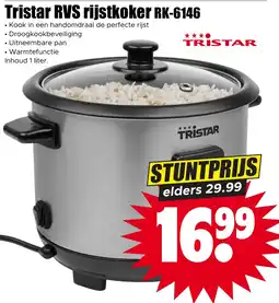 Dirk Tristar RVS rijstkoker RK-6146 aanbieding