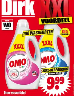 Dirk Omo wasmiddel aanbieding