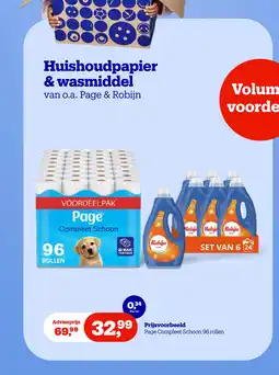 Bol.com Huishoudpapier & wasmiddel van o.a. Page & Robijn aanbieding