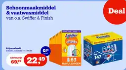 Bol.com Schoonmaakmiddel & vaatwasmiddel van o.a. Swiffer & Finish aanbieding