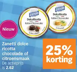 Albert Heijn Zanetti dolce ricotta chocolade of citroensmaak aanbieding