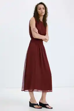 Wehkamp Mango zomerjurk donkerrood aanbieding