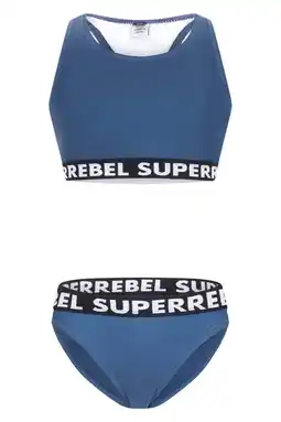 Wehkamp SuperRebel crop bikini Carmel donkerblauw aanbieding