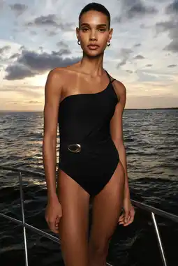Wehkamp Mango one shoulder badpak zwart aanbieding