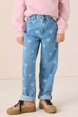 Wehkamp Sissy-Boy straight leg straight leg jeans met hartjes blauw aanbieding