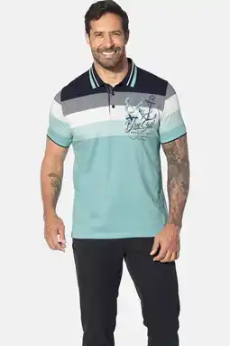 Wehkamp Jan Vanderstorm polo Plus Size SNORSE turquoise aanbieding