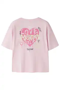Wehkamp NAME IT KIDS T-shirt met backprint lichtroze aanbieding
