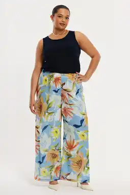 Wehkamp YOEK wide leg regularwaist gebloemde broek multi aanbieding