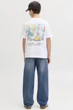 Wehkamp JACK & JONES JUNIOR T-shirt met backprint wit aanbieding