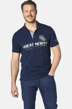 Wehkamp Jan Vanderstorm polo GIZUR Plus Size met printopdruk aanbieding