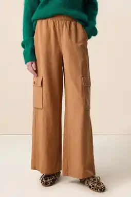 Wehkamp Sissy-Boy wide leg regularwaist cargobroek bruin aanbieding