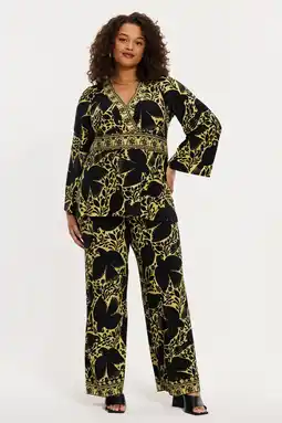 Wehkamp YOEK broek Plus Size - geel aanbieding