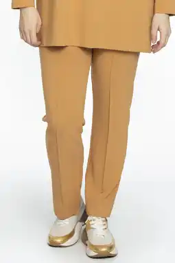 Wehkamp YOEK straight fit broek camel aanbieding