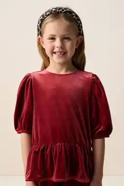 Wehkamp Sissy-Boy fluwelen blousetop rood aanbieding