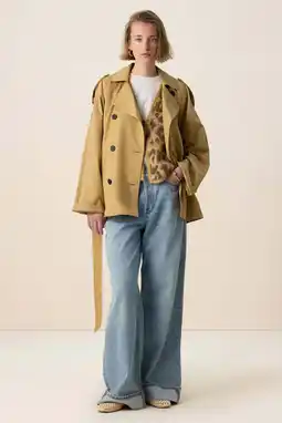 Wehkamp Sissy-Boy katoenen trenchcoat - lichtbruin aanbieding