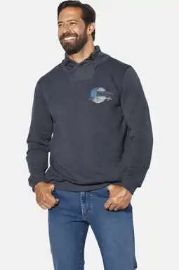 Wehkamp Jan Vanderstorm +FIT Collectie sweater Plus Size ROLFBORG donkerblauw aanbieding