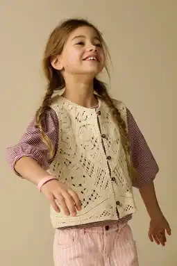 Wehkamp Sissy-Boy gehaakte gilet - ecru aanbieding