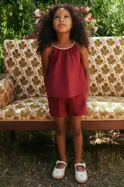 Wehkamp Mango Kids casual short - donkerrood aanbieding