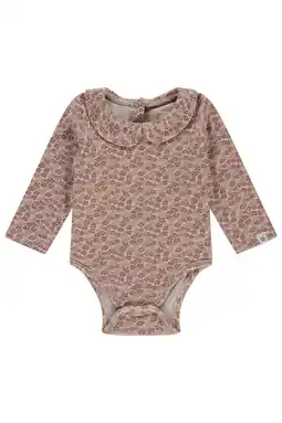 Wehkamp A Tiny Story romper met bloemen print bruin/beige aanbieding