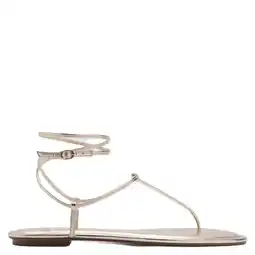 Wehkamp Mango leren sandalen goud aanbieding