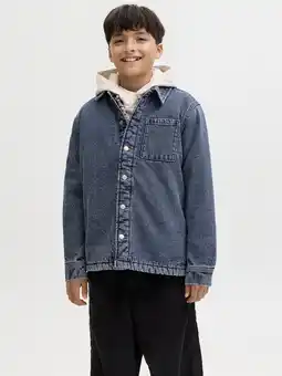 Wehkamp JACK & JONES JUNIOR denim overhemd medium blue denim aanbieding