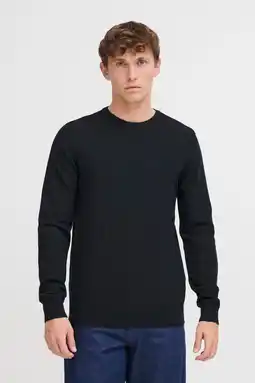 Wehkamp Blend gebreide trui donkerblauw aanbieding