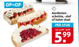 Hoogvliet Aardbeien- schnitte, -slof of halve vlaai aanbieding