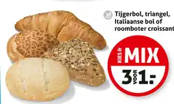 Hoogvliet Tijgerbol, triangel, Italiaanse bol of roomboter croissant aanbieding