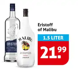 Hoogvliet Eristoff of Malibu aanbieding